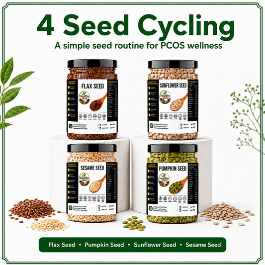 PCOS 4 Seeds Cycling Kit | 200 Grams each | Flax, Pumpkin, Sesame & Sunflower Seed