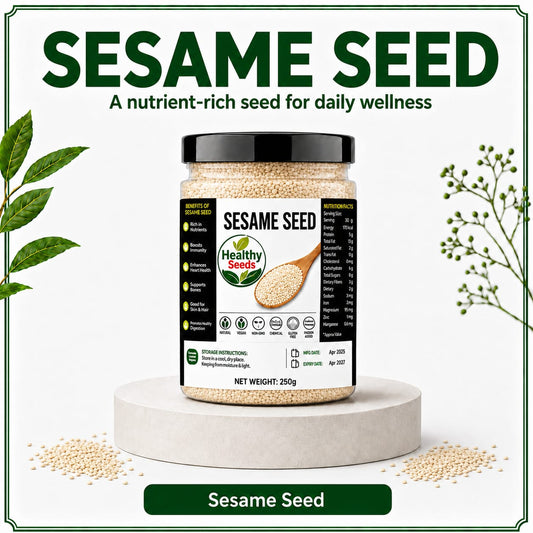 Premium Sesame Seeds | Safaid Till | White Sesame Seed | Fresh Stock | Packed in Jar