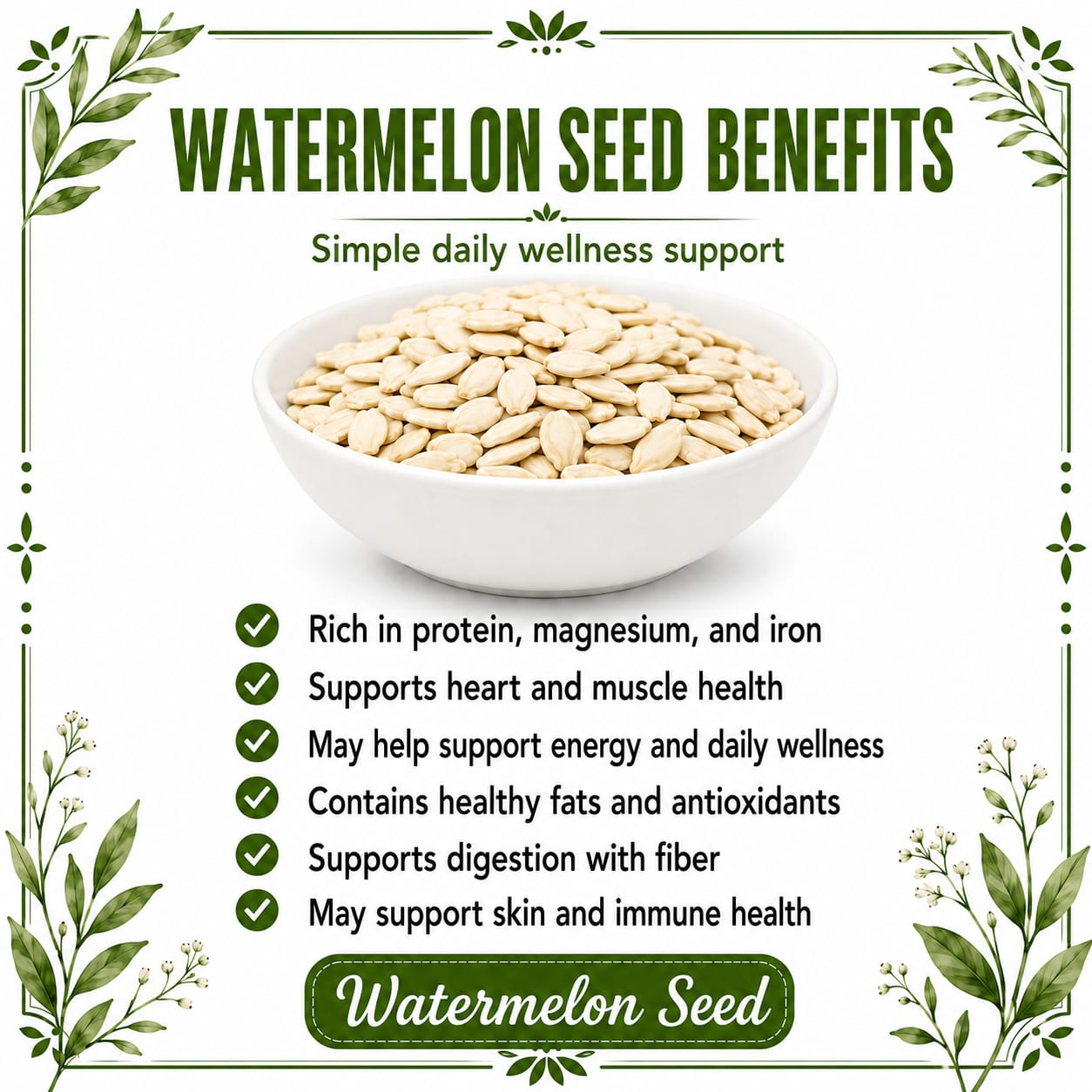 Premium Watermelon Seeds | Organic & Fresh Stock | Premium Quality | Packed in Jar